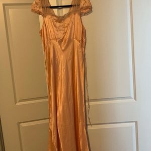 1930s peach evening dress